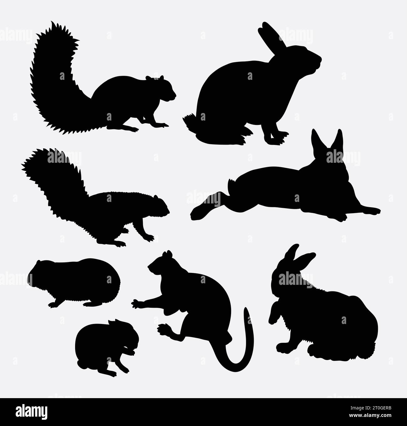 scoiattolo, coniglio e cavia Illustrazione Vettoriale