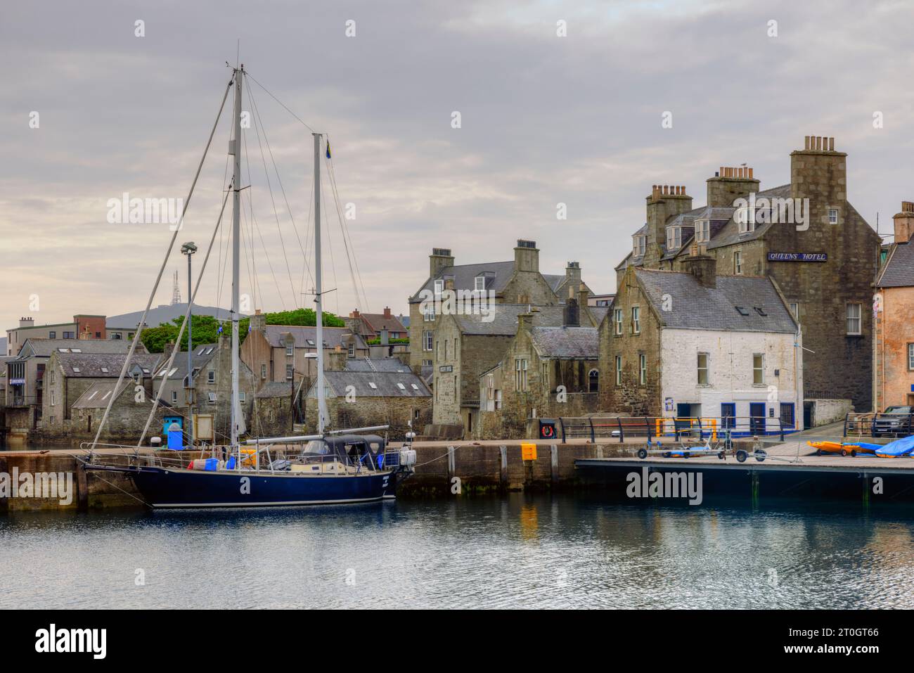 Lerwick Old Town è stata la location di diverse scene cinematografiche con Jimmy Perez per la serie televisiva Shetlands. Foto Stock