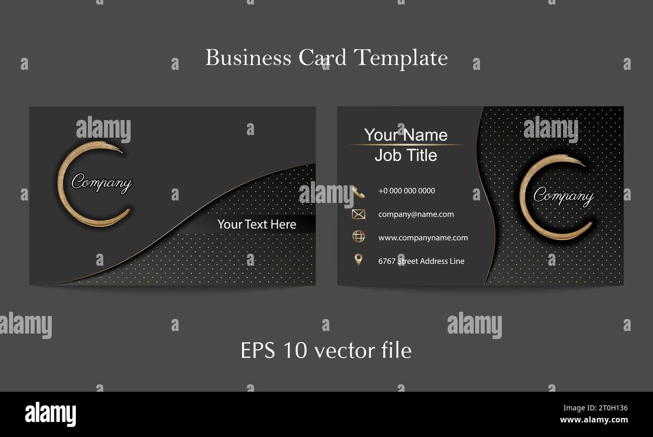 Biglietto da visita moderno - modello di biglietto da visita creativo e pulito. Biglietto da visita lussuoso ed elegante. Modello di stampa illustrazione vettoriale. Illustrazione Vettoriale