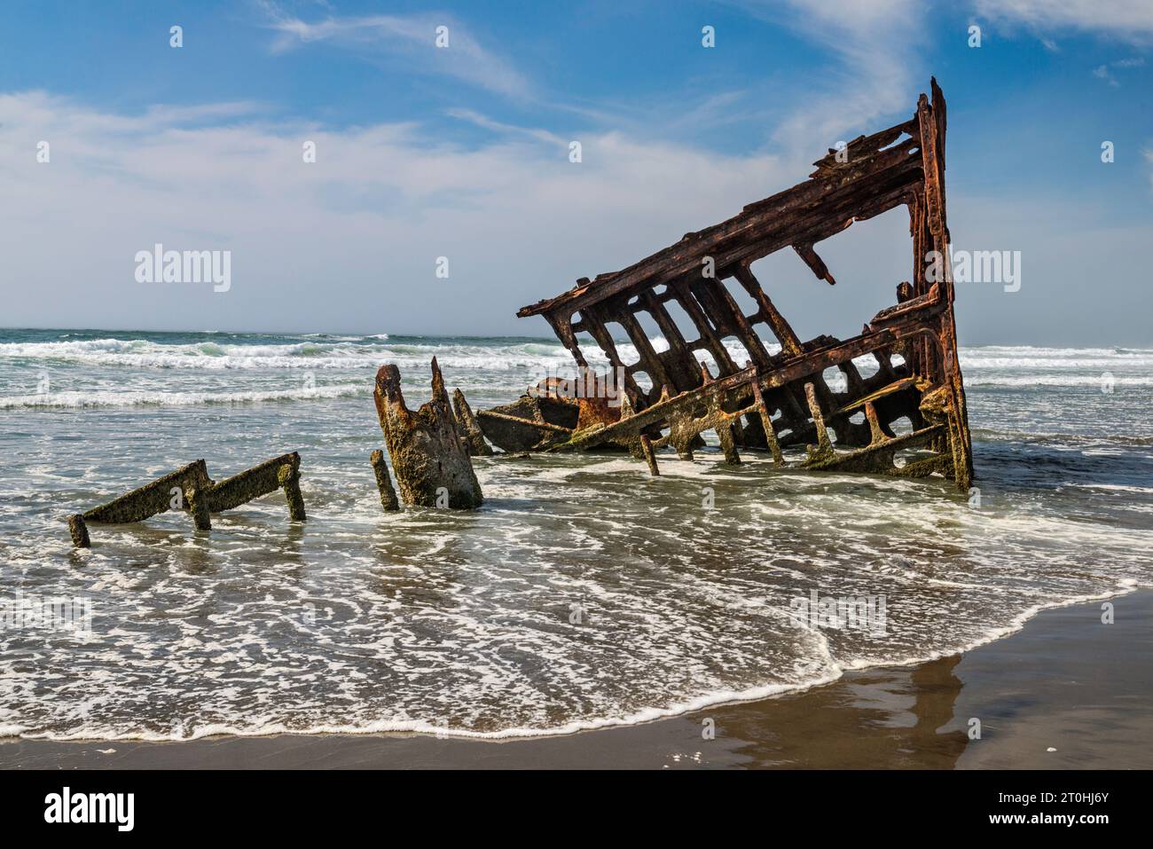 Naufragio Peter Iredale, 1906, Fort Stevens State Park, Oregon, Stati Uniti Foto Stock