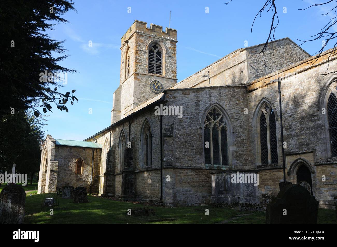 St Mary the Virgin Church, Stoke Bruerne, Northamptonshire Foto Stock