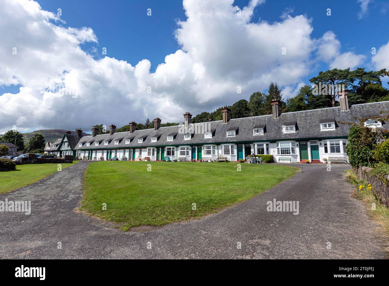 Hamilton Terrace, Lamlash, Isle of Arran, Firth of Clyde, Scozia, REGNO UNITO Foto Stock