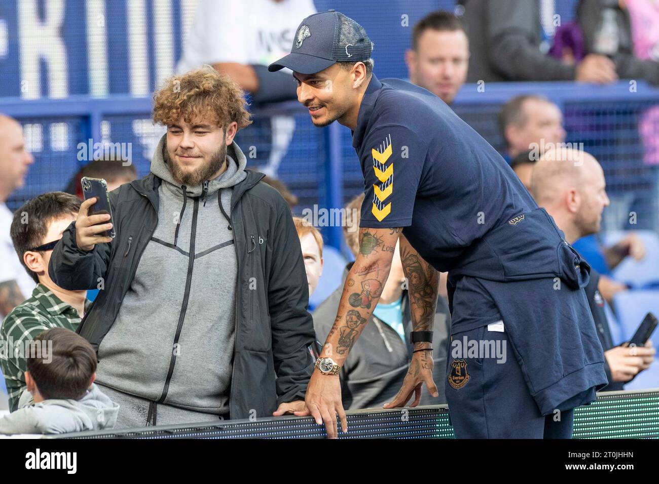 DELE Alli #20 dell'Everton F.C durante la partita di Premier League tra Everton e Bournemouth a Goodison Park, Liverpool, sabato 7 ottobre 2023. (Foto: Mike Morese | mi News) crediti: MI News & Sport /Alamy Live News Foto Stock