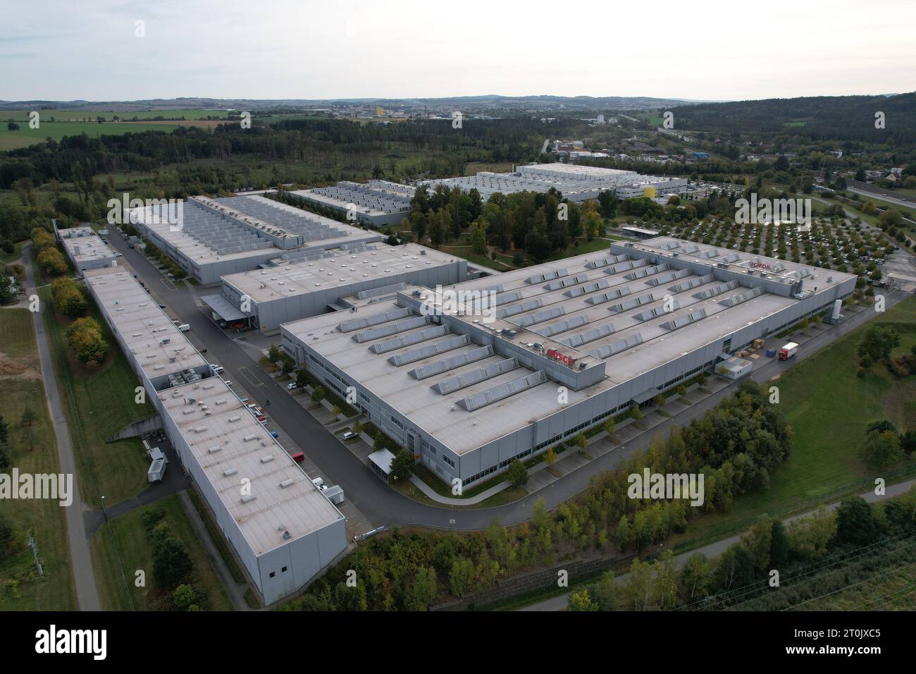 Jihlava, repubblica Ceca - 12 settembre 2023: Logo di BOSCH diesel Jihlava, stabilimento di produzione per iniettori common rail, fabbrica Pavov, repubblica Ceca Foto Stock
