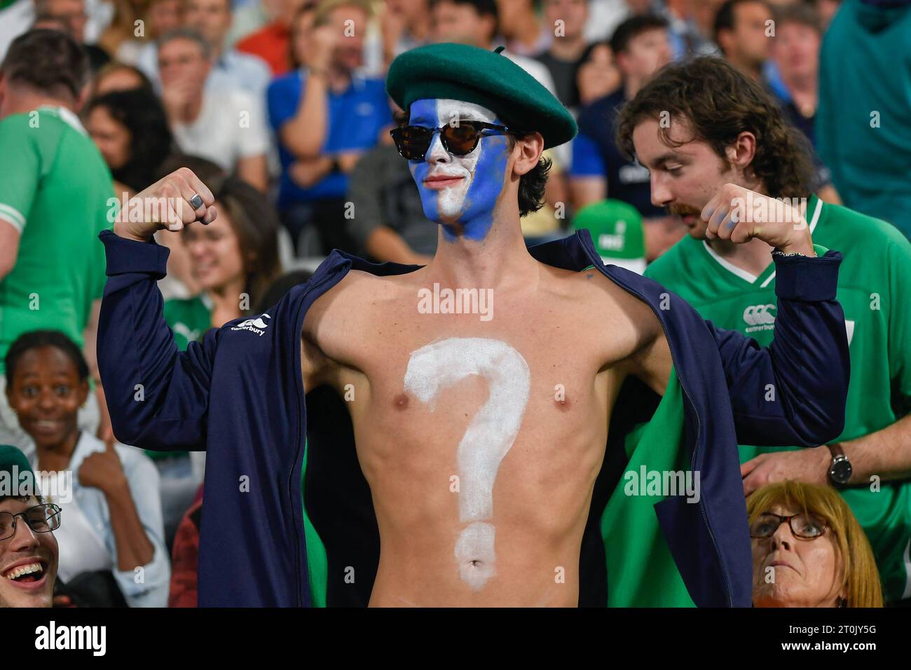 Julien Mattia/le Pictorium - partita della Coppa del mondo di rugby Irlanda, Regno Unito. 7 ottobre 2023. Francia/Seine-Saint-Denis/Saint-Denis - partita della Coppa del mondo di rugby a 15 Pool B tra Irlanda e Scozia allo Stade de France, 7 ottobre 2023. Crediti: LE PICTORIUM/Alamy Live News Foto Stock