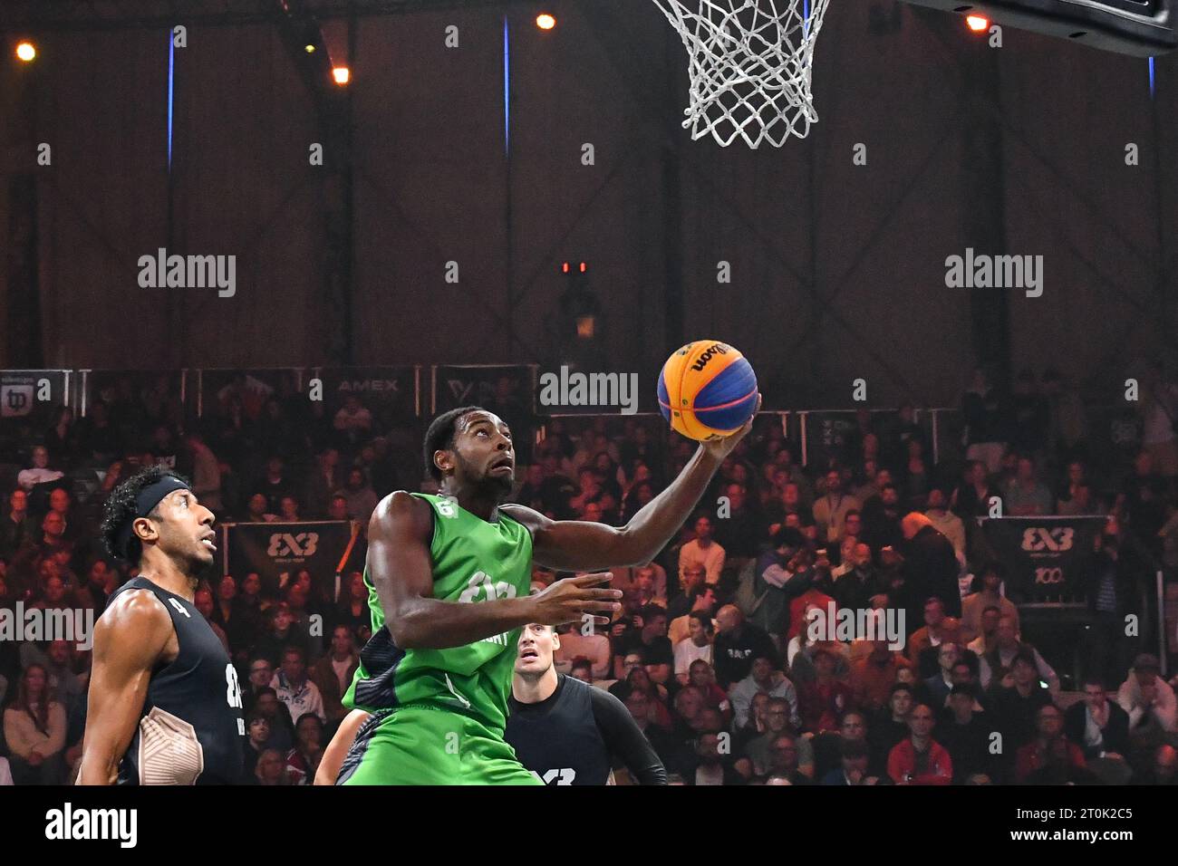 Amsterdam, Paesi Bassi. 6 ottobre 2023. Nesta Agasi (Utrecht) durante il 3x3 World Tour Amsterdam Masters 2023 match tra Utrecht e Miami a Gashouder il 6 ottobre 2023 ad Amsterdam, Paesi Bassi credito: Orange Pics BV/Alamy Live News Foto Stock