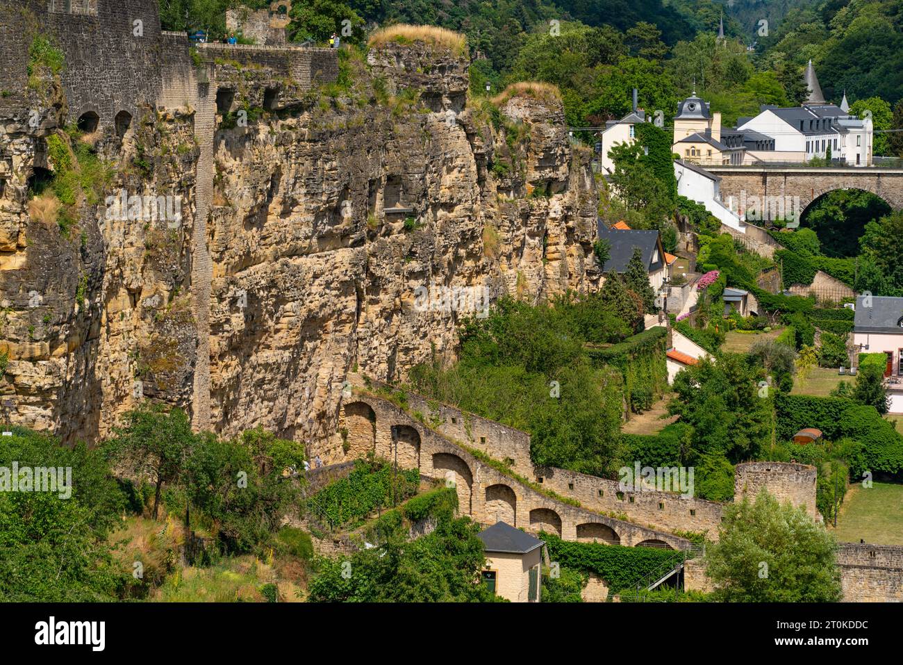 Bock Casemates, una fortificazione rocciosa nella città di Lussemburgo Foto Stock