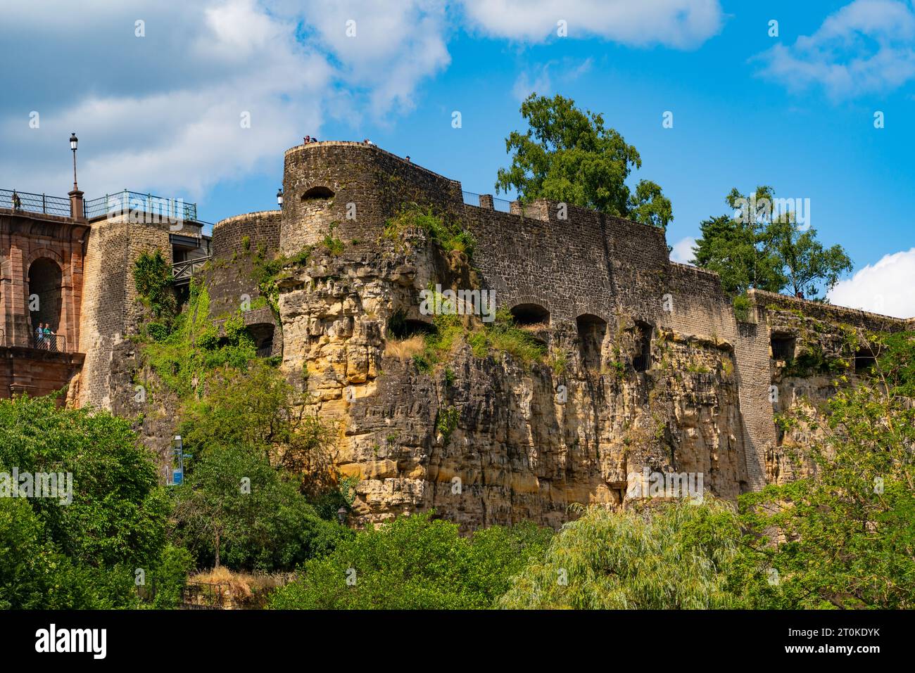 Bock Casemates, una fortificazione rocciosa nella città di Lussemburgo Foto Stock