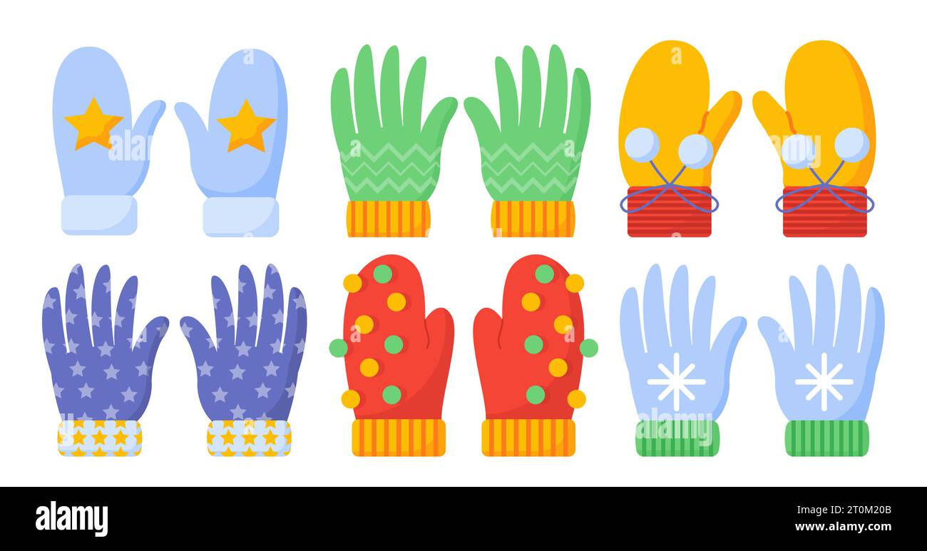 Set di guanti Vector Concept Illustrazione Vettoriale