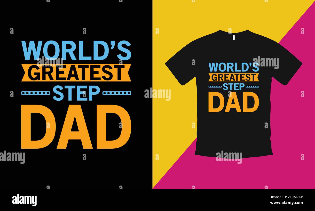 T-shirt per la festa del papà in tipografia vettoriale, regalo Papa per uomo e donna Illustrazione Vettoriale