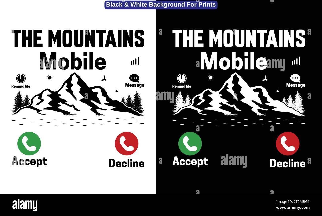 Maglietta da trekking divertente Adventure Design Vector e Mountain Graphic per regali uomo e donna Illustrazione Vettoriale