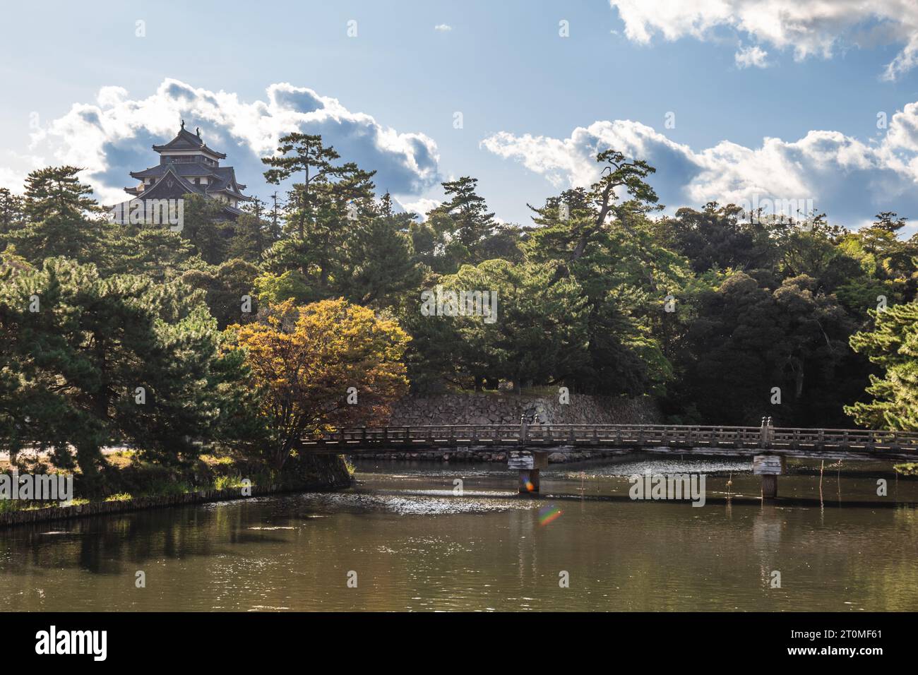 Principale fortezza del castello di Matsue situata nella città di Matsue, Shimane, giappone Foto Stock