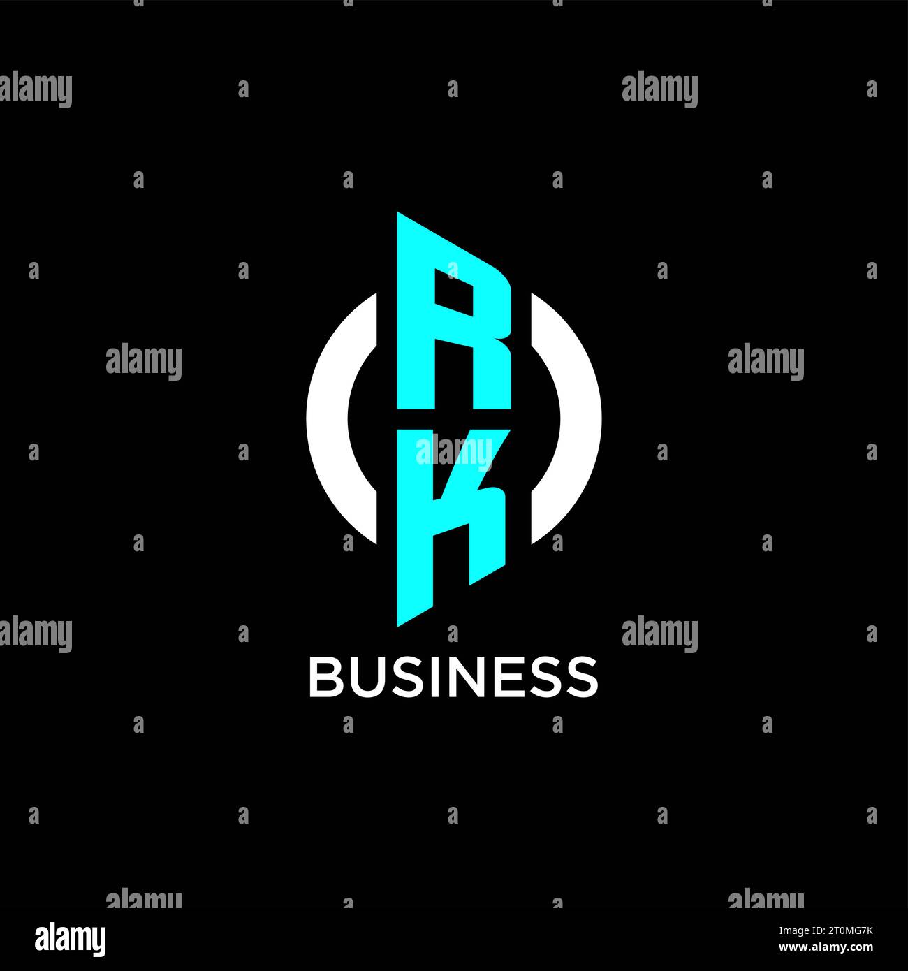 Idee per il design del logo RK Circle monogram Illustrazione Vettoriale