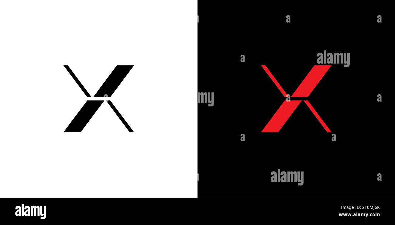 Design moderno e sofisticato con logo lettera X Illustrazione Vettoriale