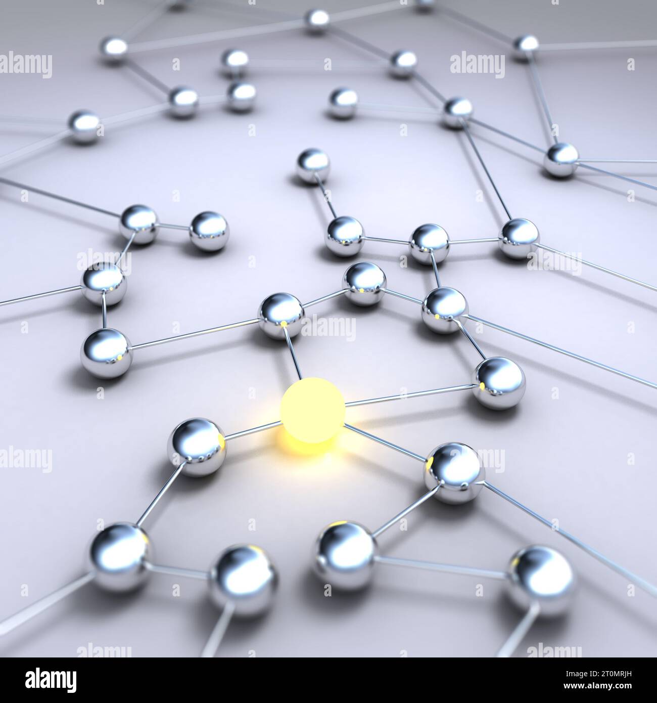 Algoritmo di sviluppo dell'innovazione della comunicazione. rendering 3d Foto Stock
