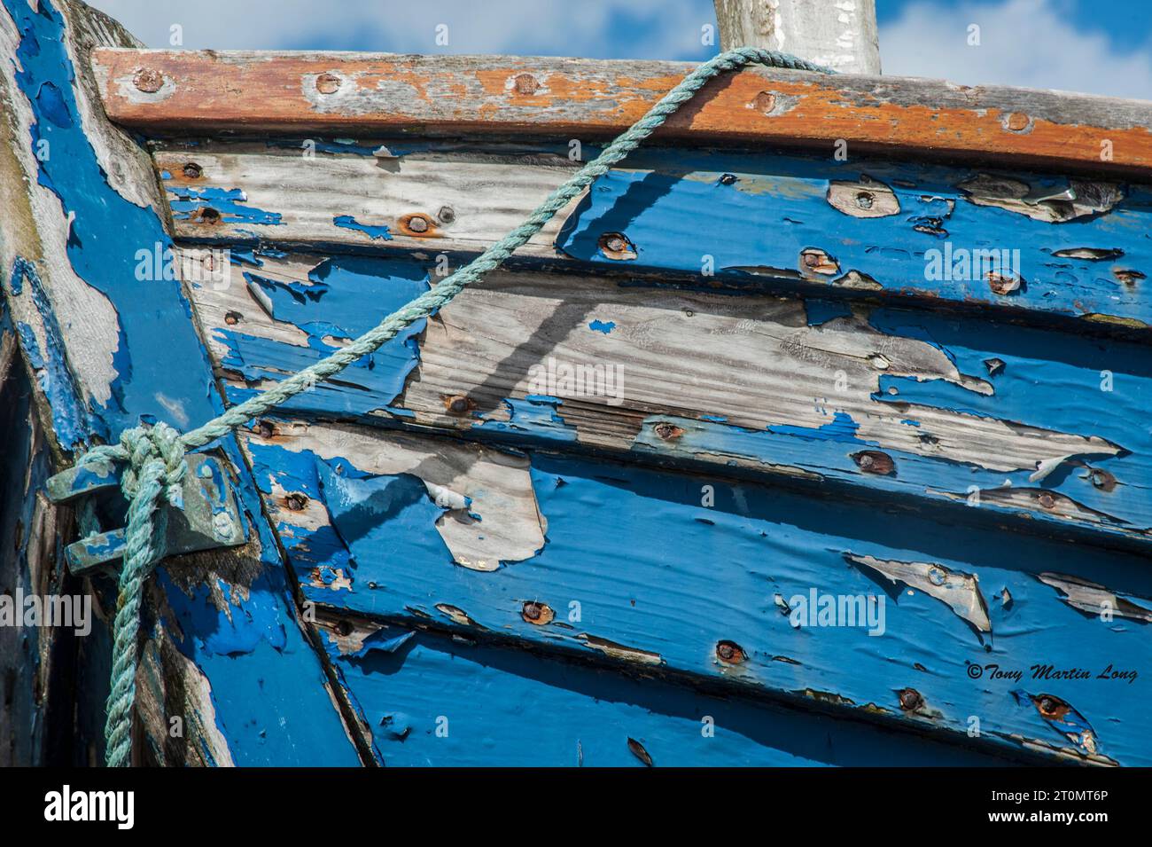 Barca blu Foto Stock