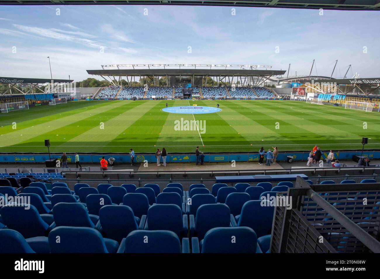 Vista generale della partita di Barclays fa Women's Super League tra Manchester City e Chelsea all'Academy Stadium di Manchester domenica 8 ottobre 2023. (Foto: Mike Morese | notizie mi) Foto Stock