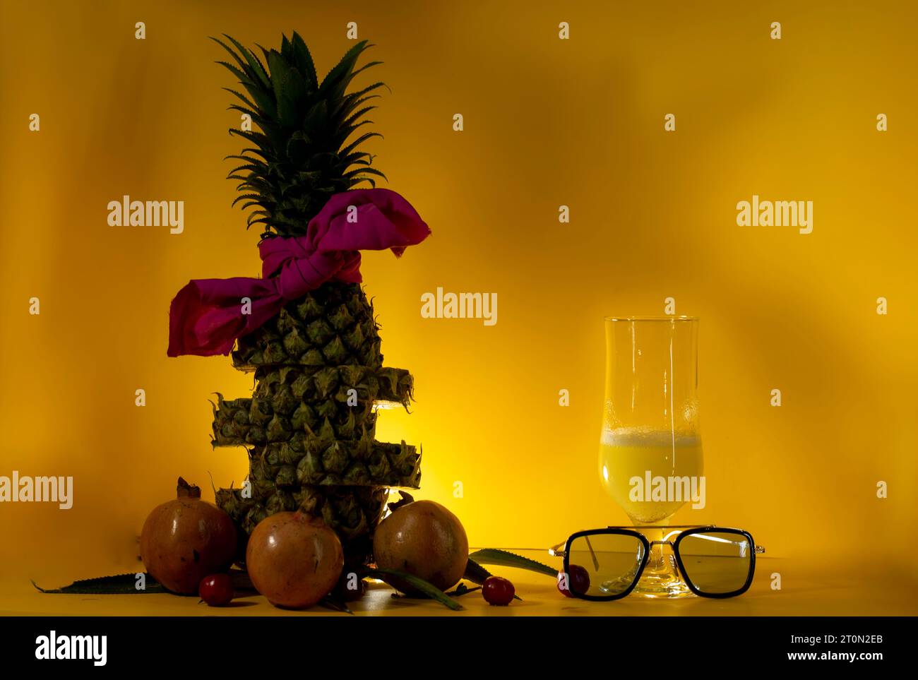 Sogni tropicali: Delizie fotografiche d'arte dell'ananas Foto Stock