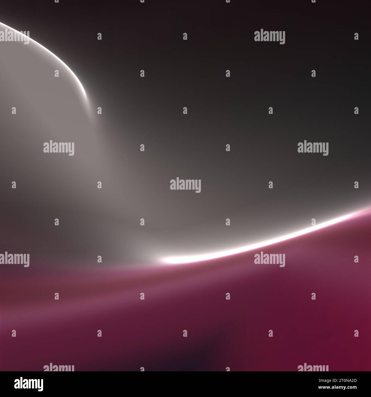 Sfondo ricurvo grigio astratto e rosso. illustrazione 3d, rendering 3d. Foto Stock