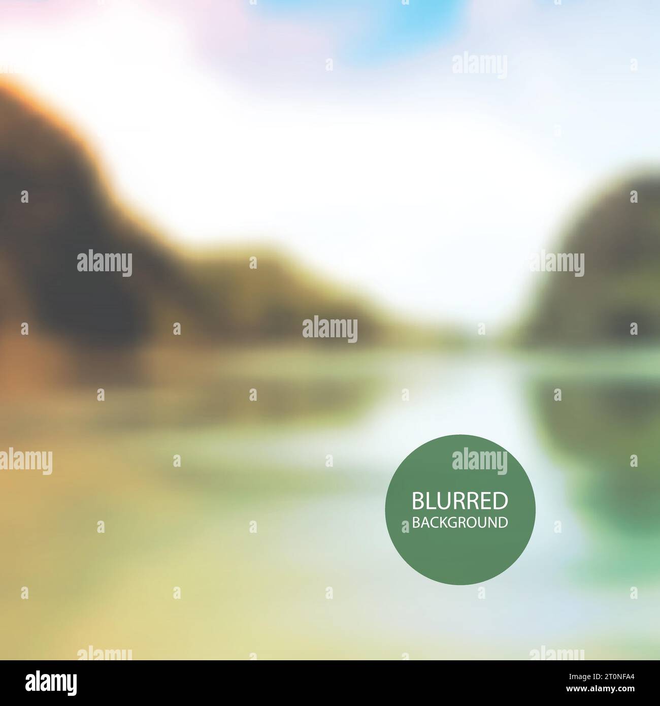 Stile retro vintage alla moda, sfondo sfocato, design spiaggia Illustrazione Vettoriale