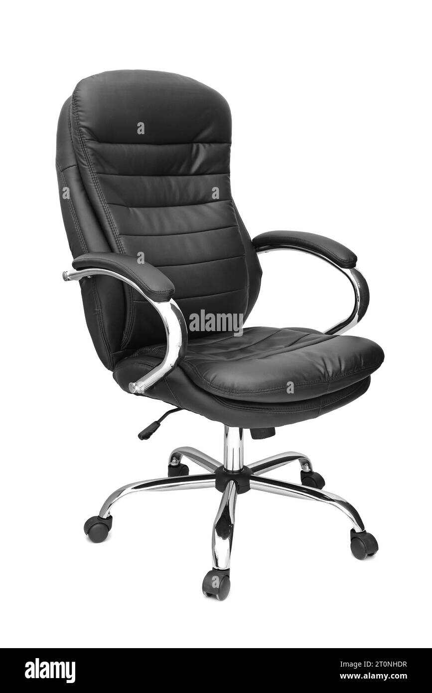 Sedia da ufficio isolato su bianco Foto Stock