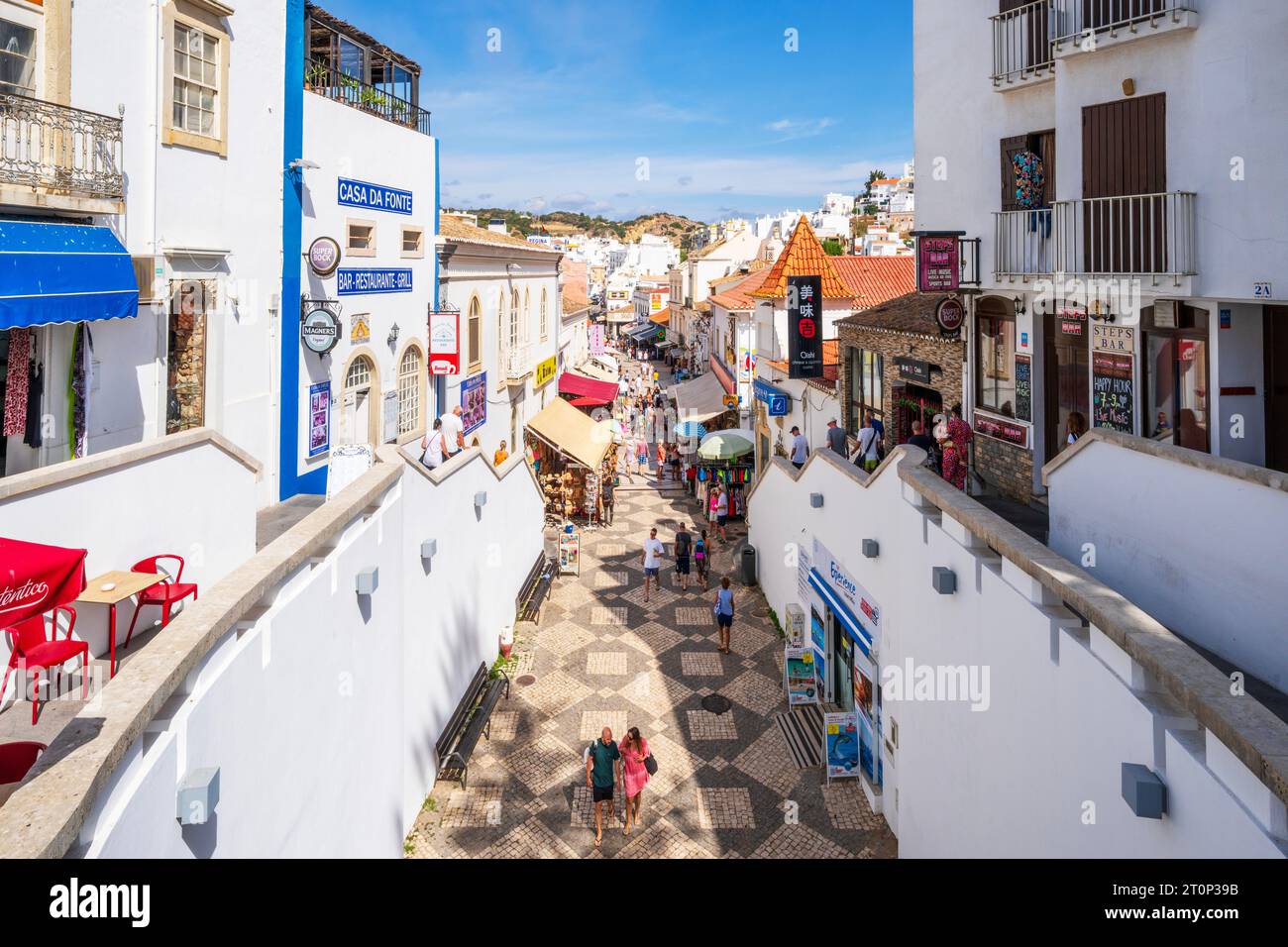 Città vecchia di Albufeira, distretto di Faro Algarve, Portogallo, Europa Foto Stock