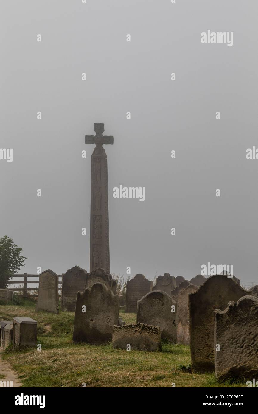 La Chiesa di Santa Maria è una chiesa parrocchiale anglicana che serve la città di Whitby nel North Yorkshire, in Inghilterra. Foto Stock