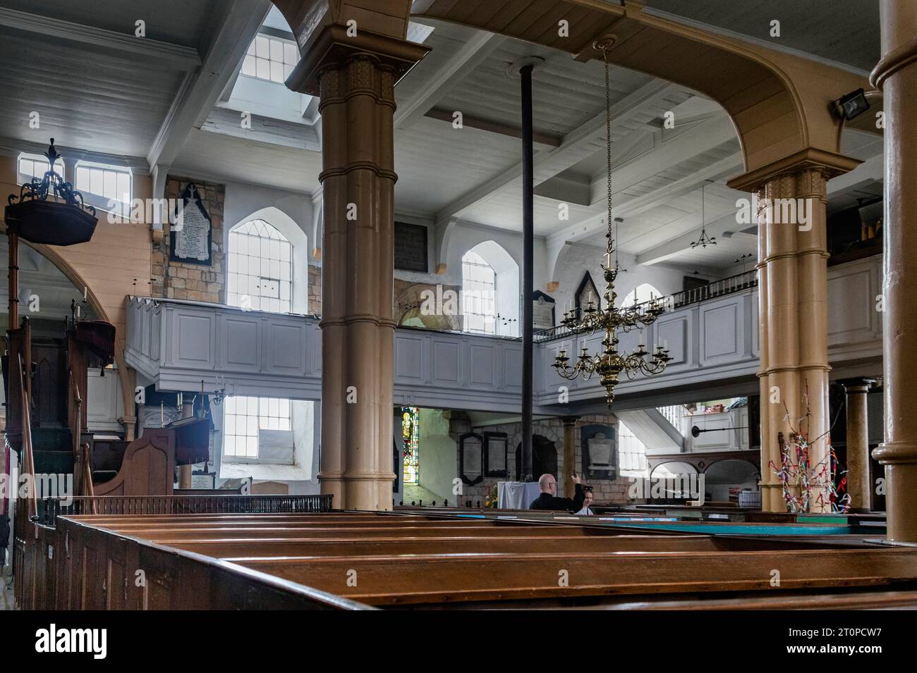 La Chiesa di Santa Maria è una chiesa parrocchiale anglicana che serve la città di Whitby nel North Yorkshire, in Inghilterra. Foto Stock