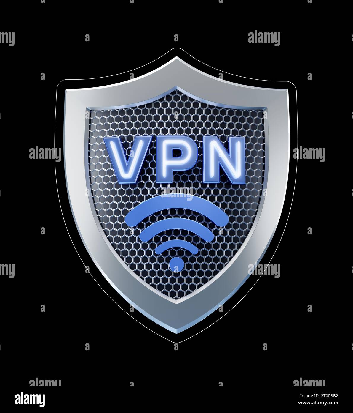 WIFI tramite connessione sicura di VPN Foto Stock