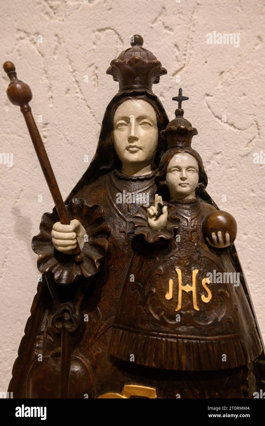 Nostra Signora, consolatrice degli afflitti e dei deportati. Questa statua fu venerata dai lussemburghesi esiliati in Slesia (Polonia) durante la seconda guerra mondiale. Foto Stock