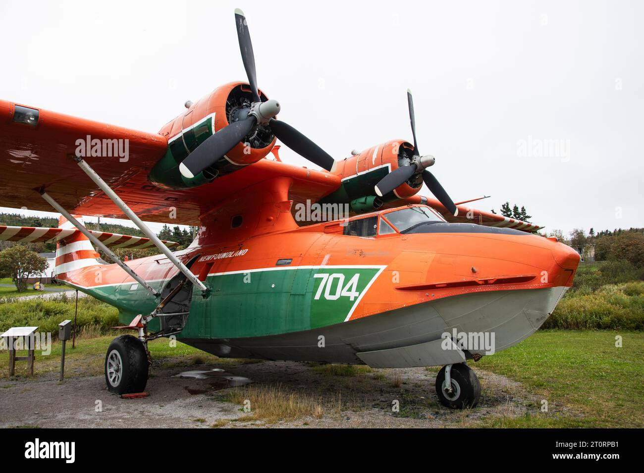 PBY Canso Water Bomber al Memorial Park di St. Anthony, Newfoundland & Labrador, Canada Foto Stock