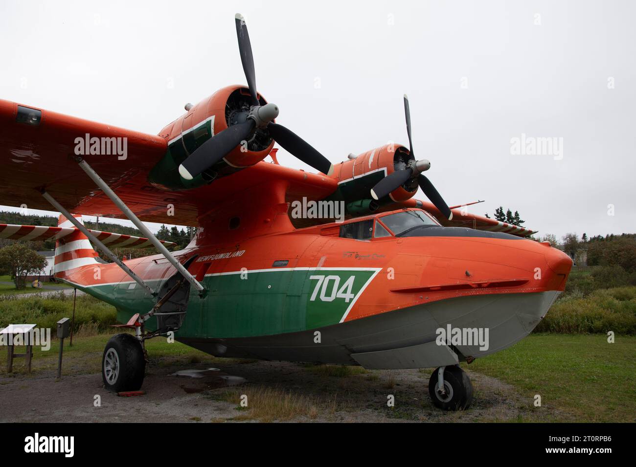 PBY Canso Water Bomber al Memorial Park di St. Anthony, Newfoundland & Labrador, Canada Foto Stock