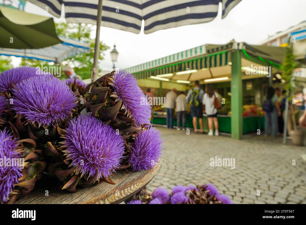Monaco di Baviera, Germania, UE - 13 settembre 2023. Il Viktualienmarkt è il mercato più famoso di Monaco e si trova nel cuore della città vecchia. Foto Stock