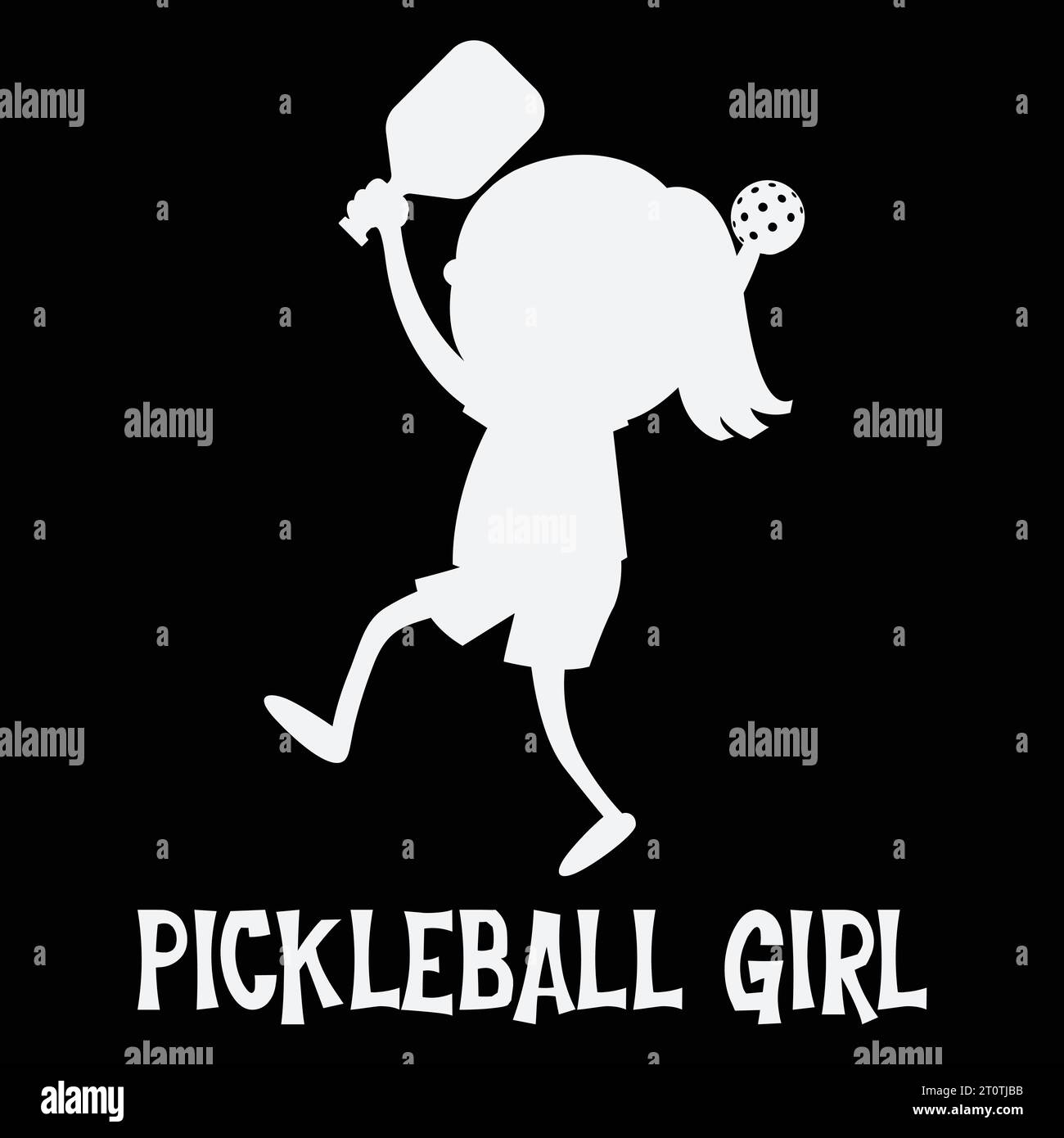 Divertente giocatore di Pickleball per donna T-shirt regalo di Pickleball Illustrazione Vettoriale