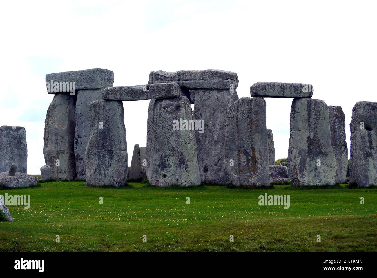 Sito patrimonio dell'umanità dell'UNESCO, Stonehenge è un monumento preistorico del cerchio di pietra sulla piana di Salisbury, Wiltshire, Inghilterra, Regno Unito. Foto Stock