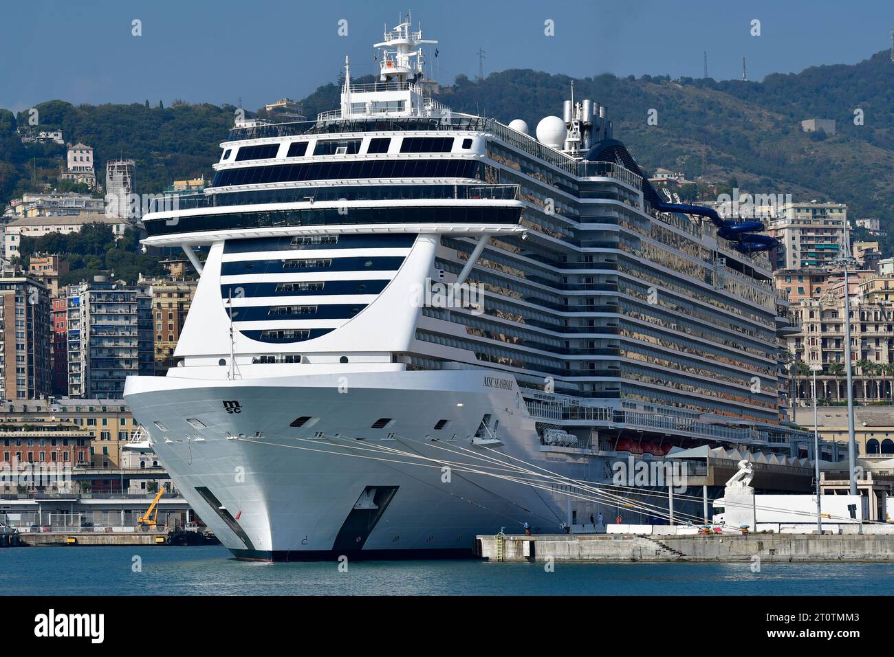 Genoa, nave da crociera Foto Stock