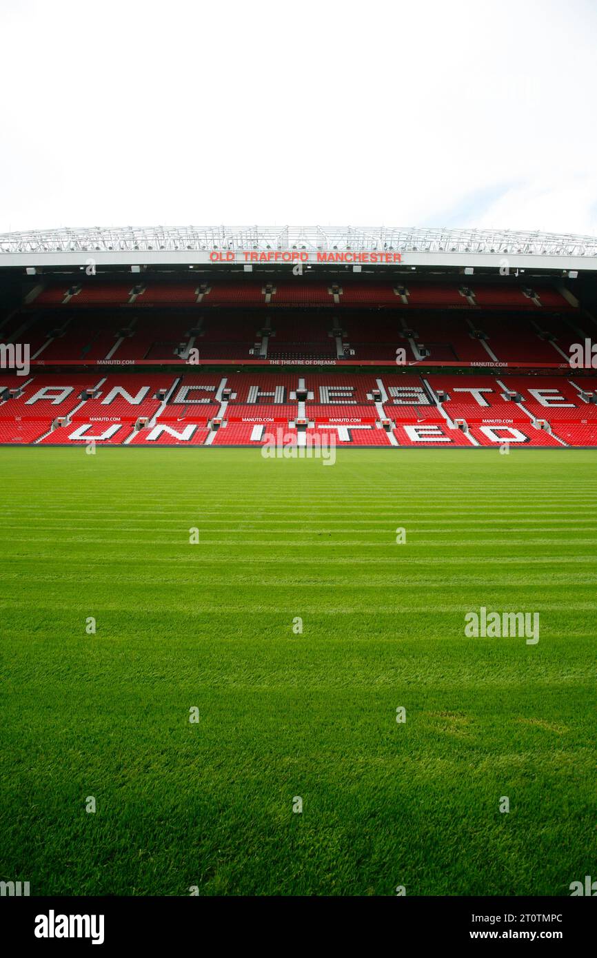 The Old Trafford Stadium, Manchester, Inghilterra, Regno Unito. Foto Stock