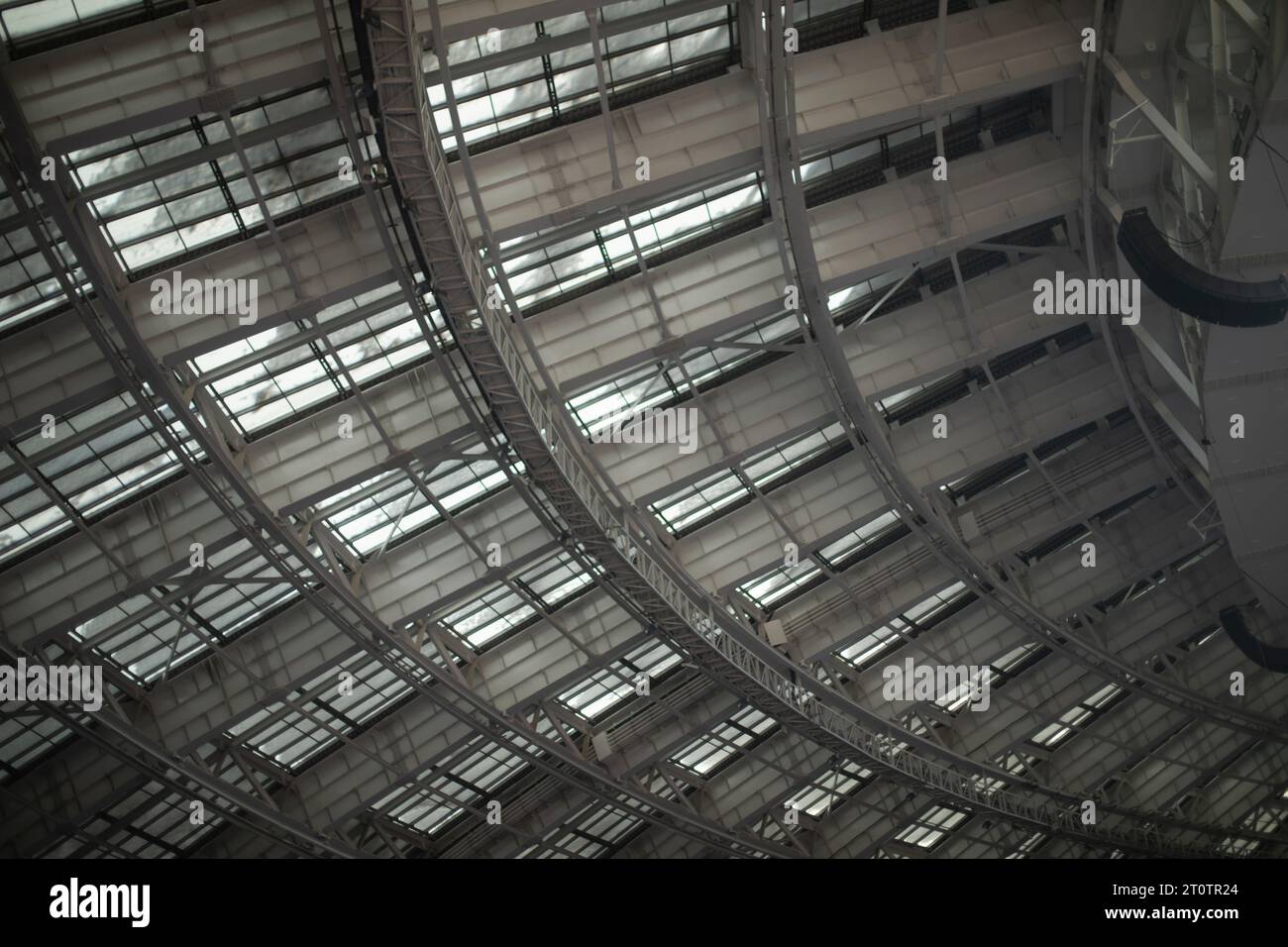 Tetto dello stadio. Grand Stadium. Aprire il tetto. Foto Stock