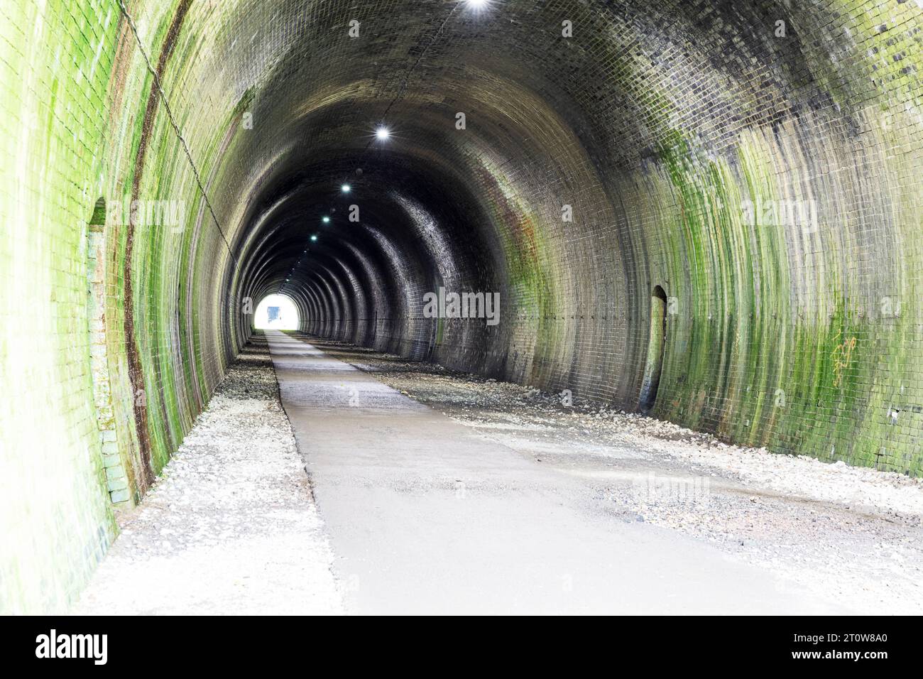 Ashbourne, Derbyshire, Peak District, Regno Unito, Inghilterra, l'Ashbourne Tunnel corre sotto il traino della stessa Ashbourne, ed è l'inizio del Tissington Trail Foto Stock