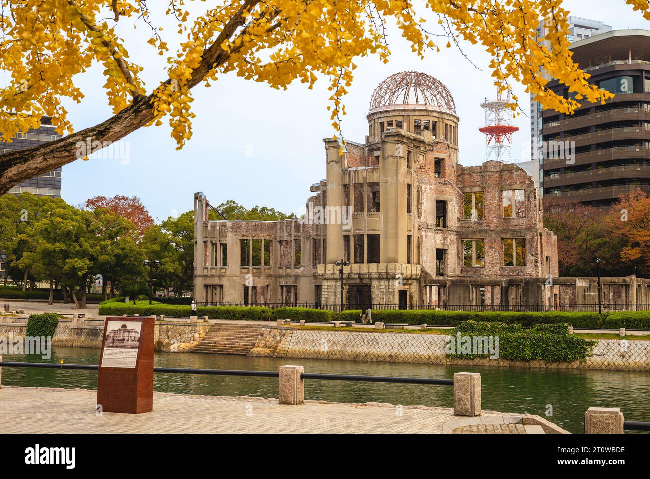 Genbaku Dome del Memoriale della Pace di Hiroshima a Hiroshima, Giappone Foto Stock