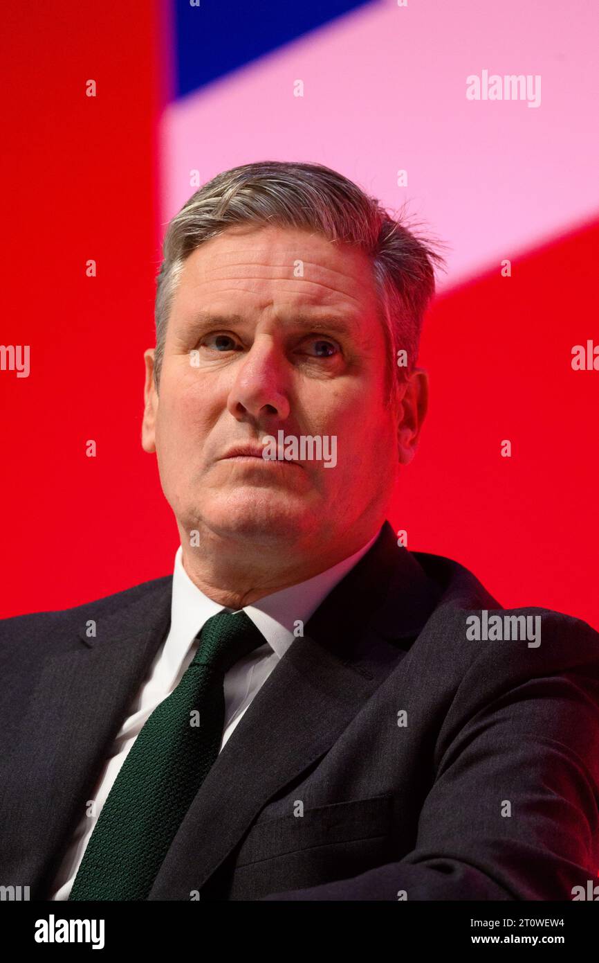 Londra, Regno Unito. 9 ottobre 2023. Il leader laburista Sir Keir Starmer durante la Conferenza del Partito Laburista a Liverpool. Il credito fotografico dovrebbe essere: Matt Crossick/Empics/Alamy Live News Foto Stock