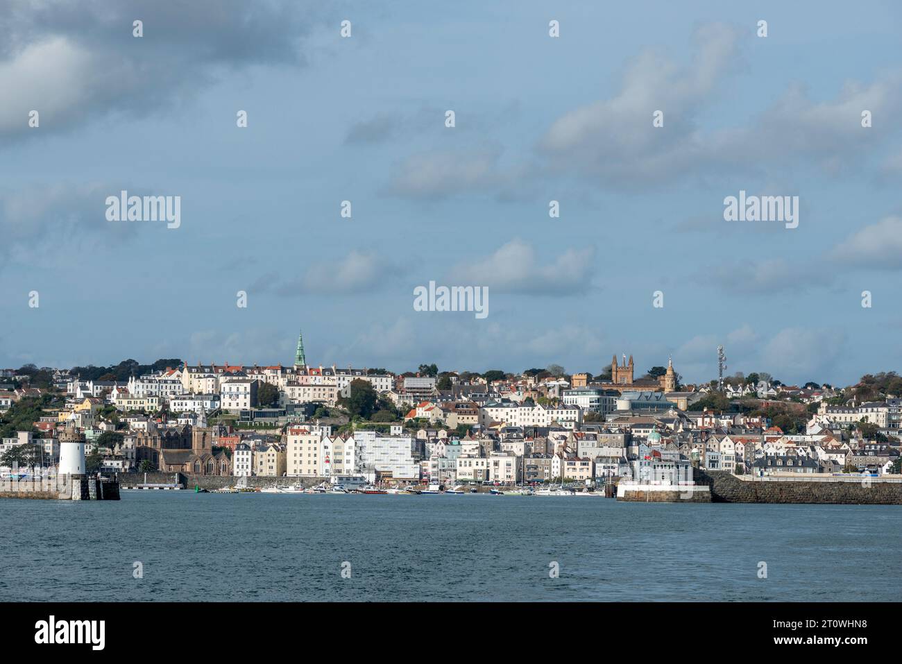 Guernsey, 5 ottobre 2023: St Peter Port Foto Stock