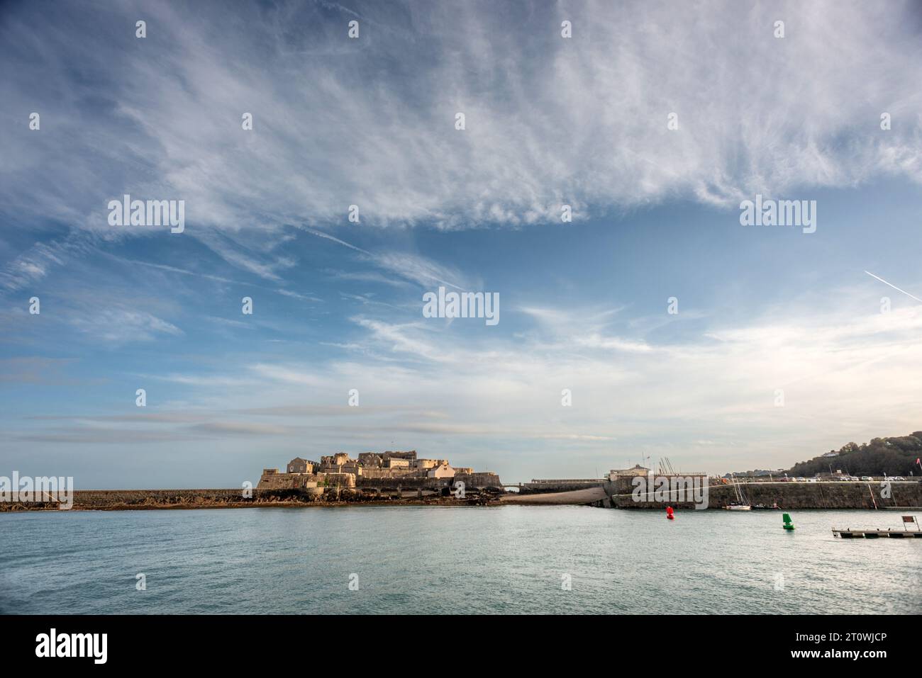 Guernsey, 5 ottobre 2023: Castello Cornet a St Peter Port Foto Stock
