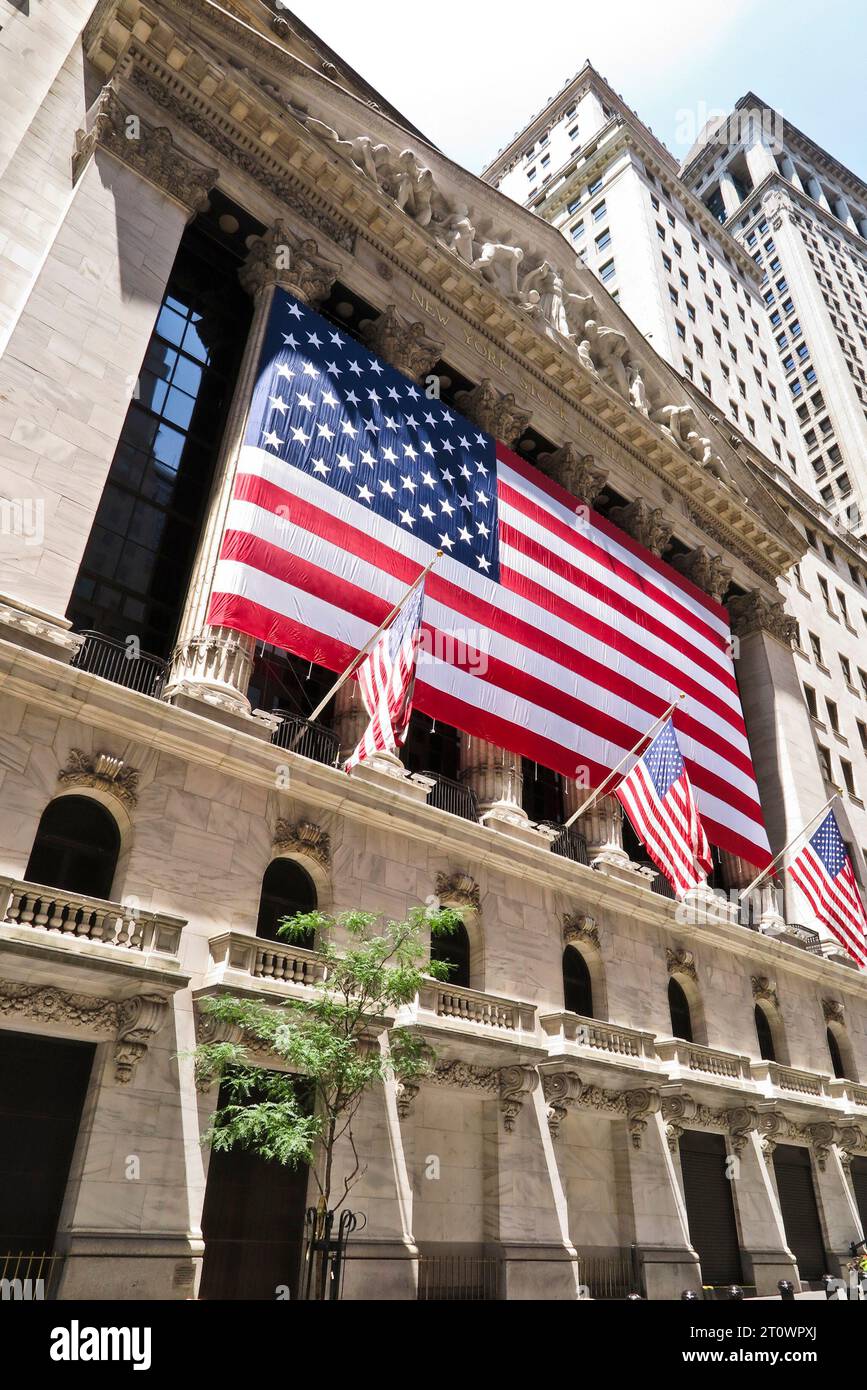 EDIFICIO DELLA BORSA DI NEW YORK Foto Stock