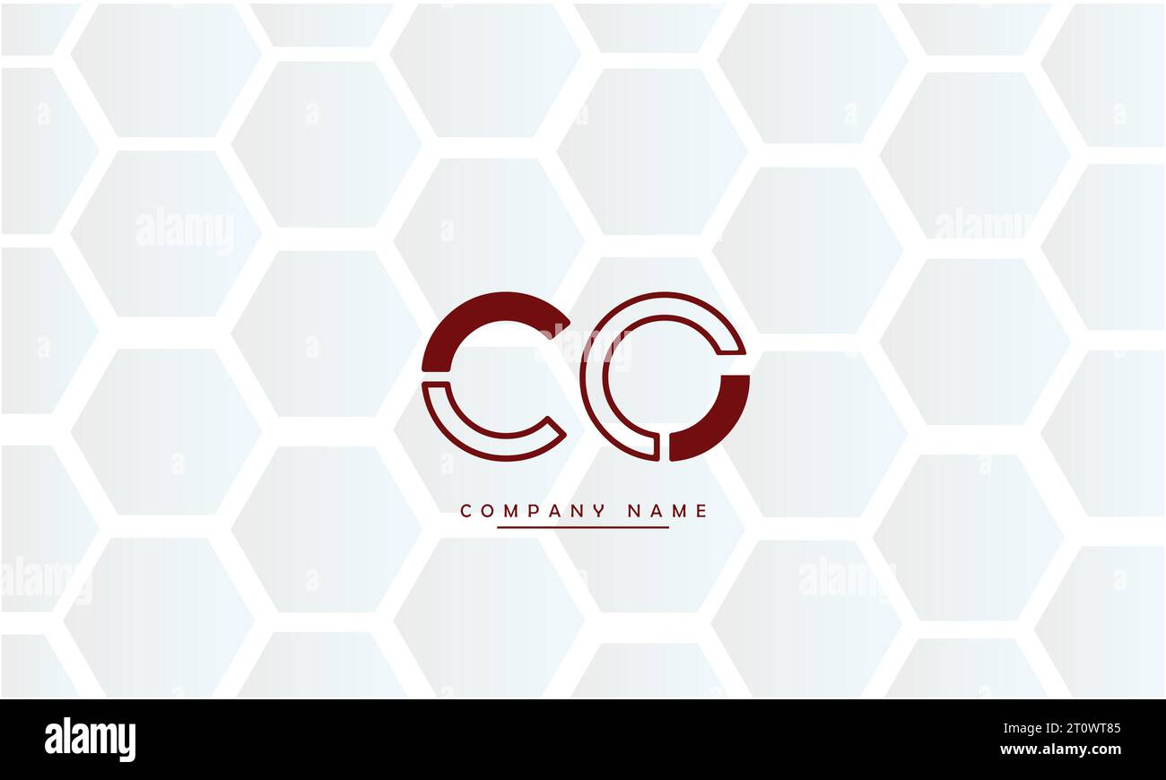 CO, OC Abstract Letters Logo Monogram Illustrazione Vettoriale