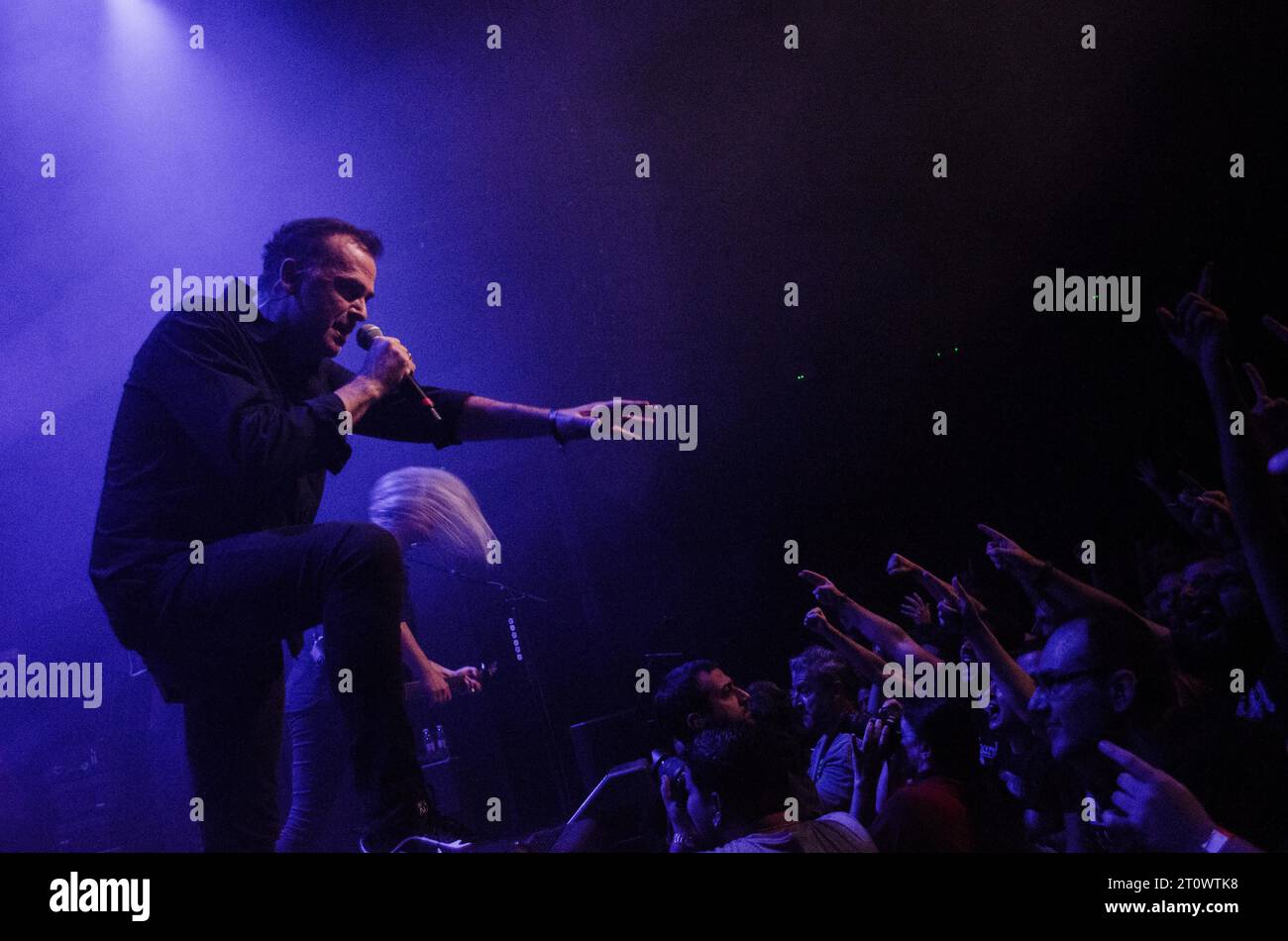 Hansi Kürsch dei Blind Guardian Performing in Athens (Floyd Live Music Venue) / Greece, ottobre 2023 Foto Stock