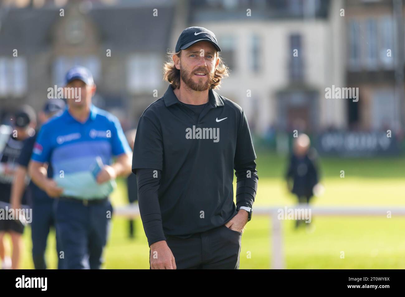 St Andrews, Scozia. 9 ottobre 2023. L'inglese Tommy Fleetwood dopo aver completato il suo terzo e ultimo round del campionato abbreviato Alfred Dunhill Links 2023. Crediti: Tim Gray/Alamy Live News Foto Stock