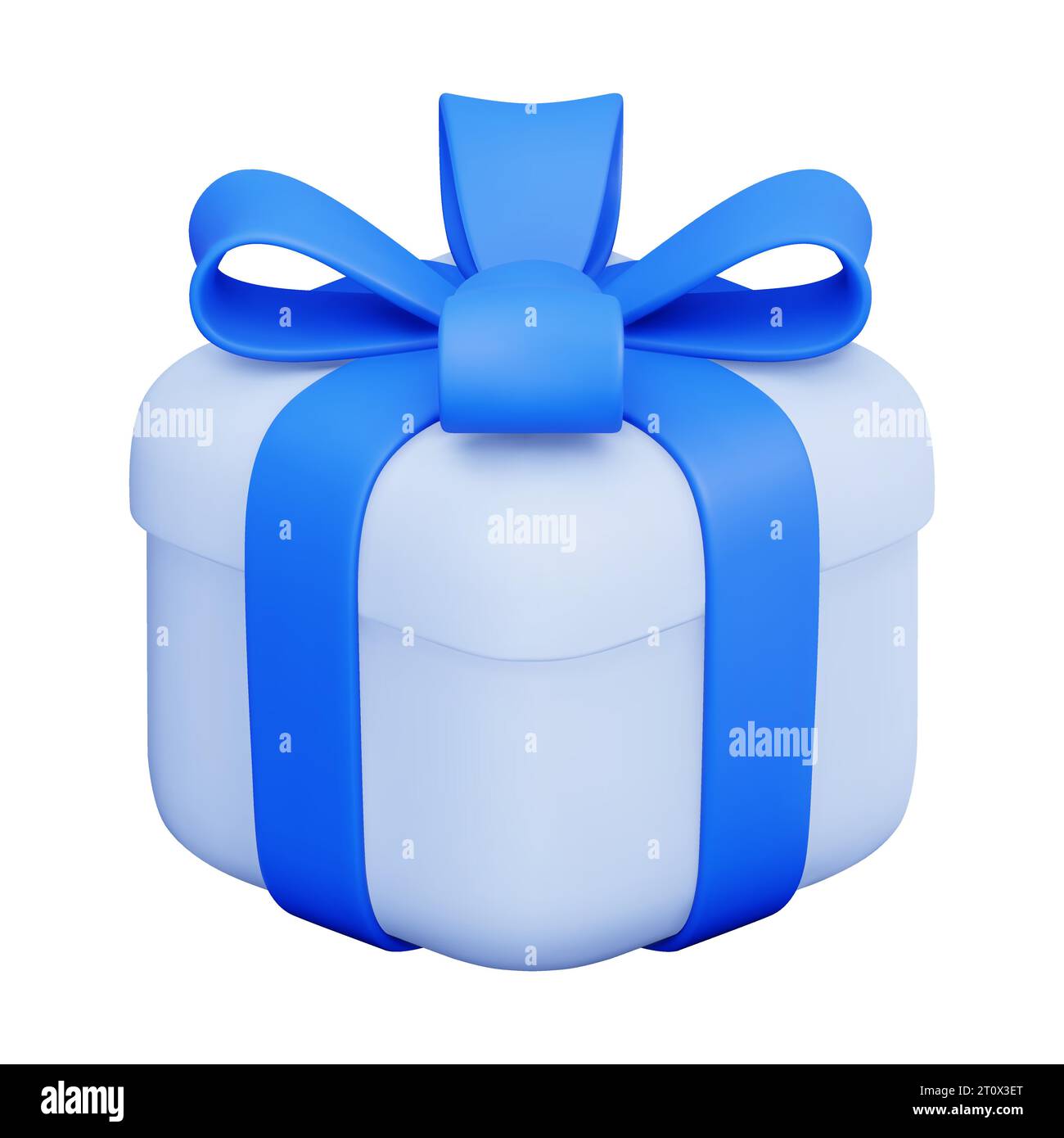 Confezione regalo Vector 3D. Scatola presente chiusa con nastro blu e  fiocco. Per sorpresa, compleanno, Baby Shower. Illustrazione della  rappresentazione vettoriale in plasticina C Immagine e Vettoriale - Alamy