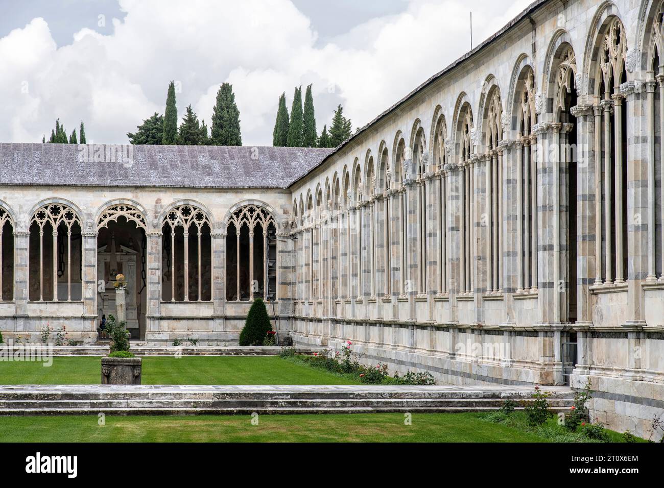Cimitero di campo Santo o Camposanto Monumentale (cimitero monumentale) o Camposanto Vecchio (vecchio cimitero) a Pisa, Italia, cimitero del famoso pisano Foto Stock