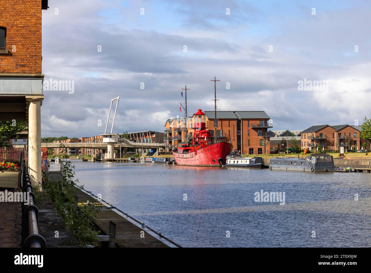 At the Docks, Gloucester, Gloucestershire, Inghilterra, Regno Unito Foto Stock